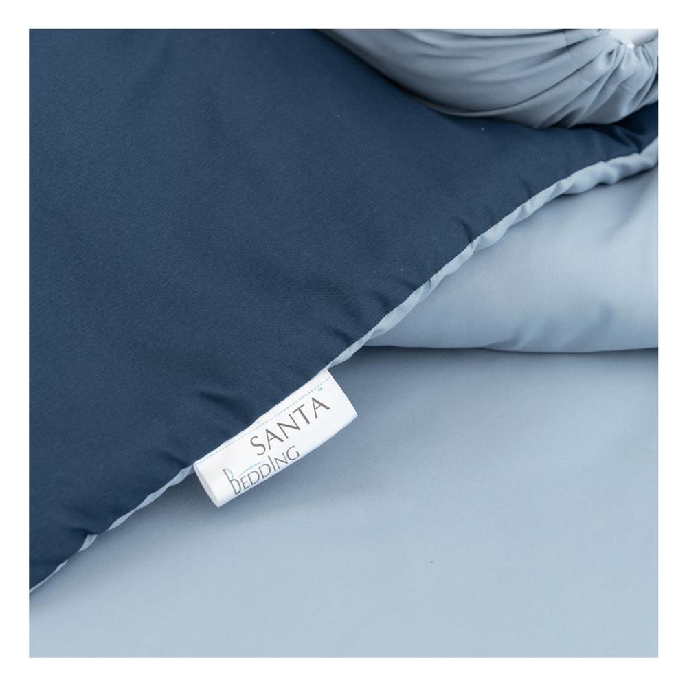 ผ้านวม SANTA BEDDING 70x90 นิ้ว สี LIGHT BLUE/NAVY BLUE