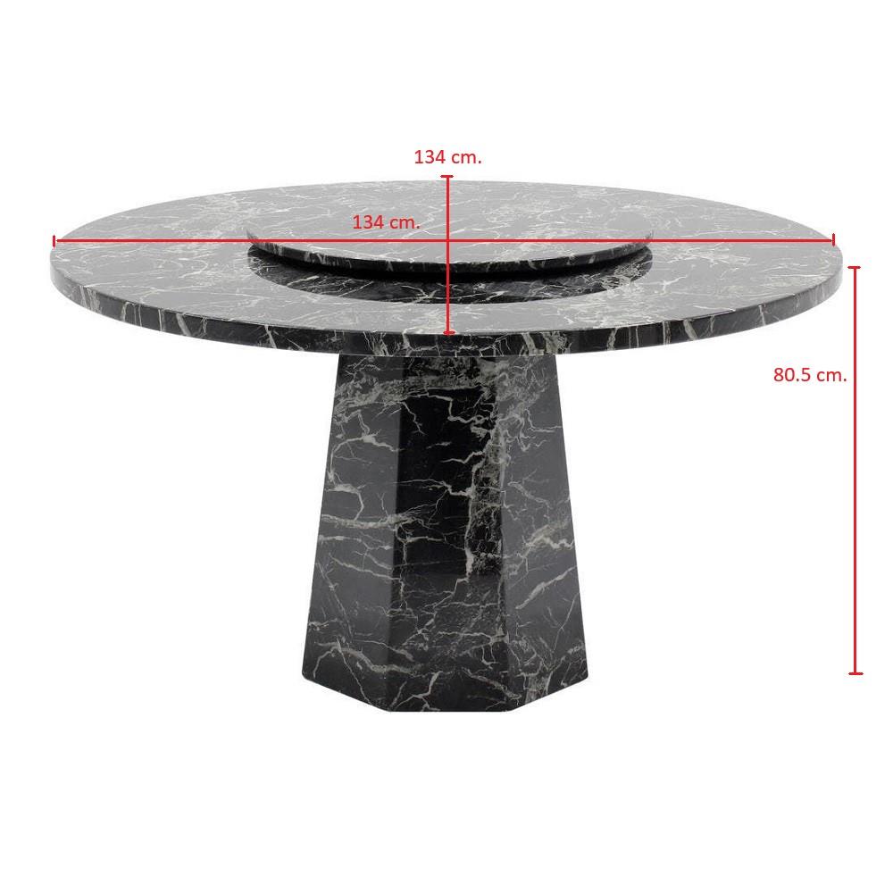 โต๊ะทานข้าว SB FURNITURE FLACIO 19113829 134 ซม. สีดำ