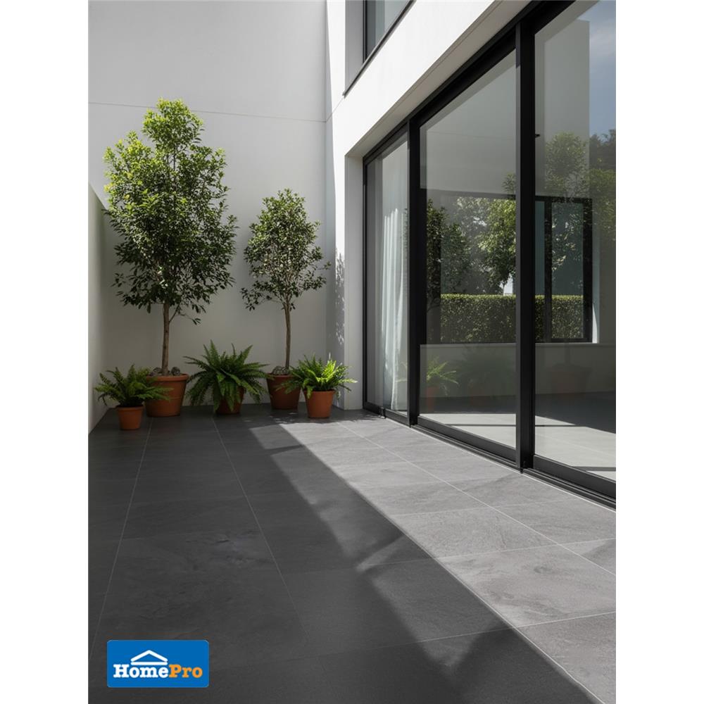 กระเบื้องพื้นพอร์ซเลน 60x60 ซม. COTTO ซานโตรินี เทาเข้ม R11 PM 1.44 ตร.ม.