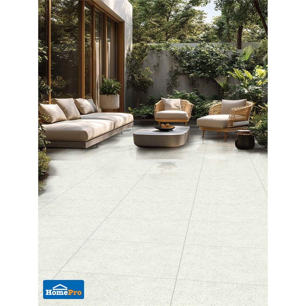 กระเบื้องพื้นพอร์ซเลน 60x60 ซม. DURAGRES ร็อคเซีย เทา A 1.44 ตร.ม.