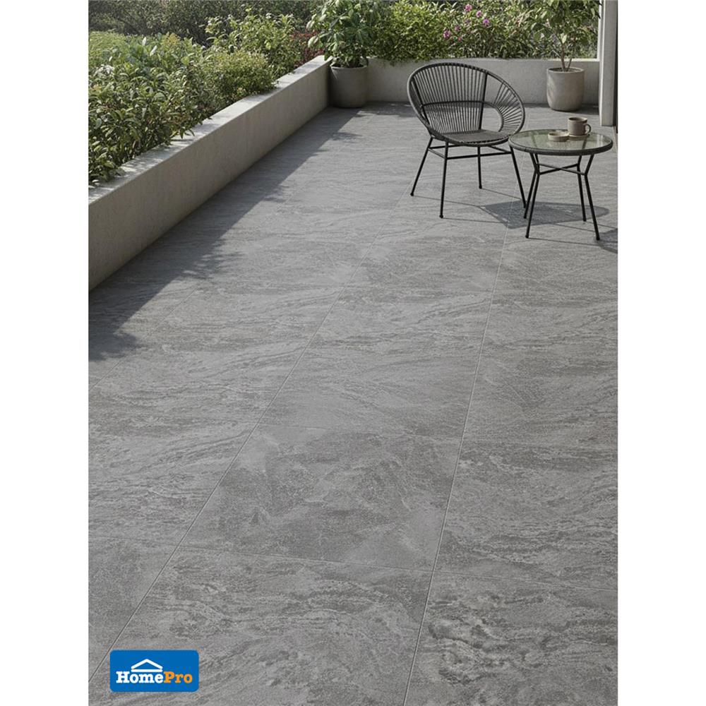 กระเบื้องพื้นพอร์ซเลน 60x60 ซม. COTTO โอลีอันเดอร์ เทา PM 1.44 ตร.ม.