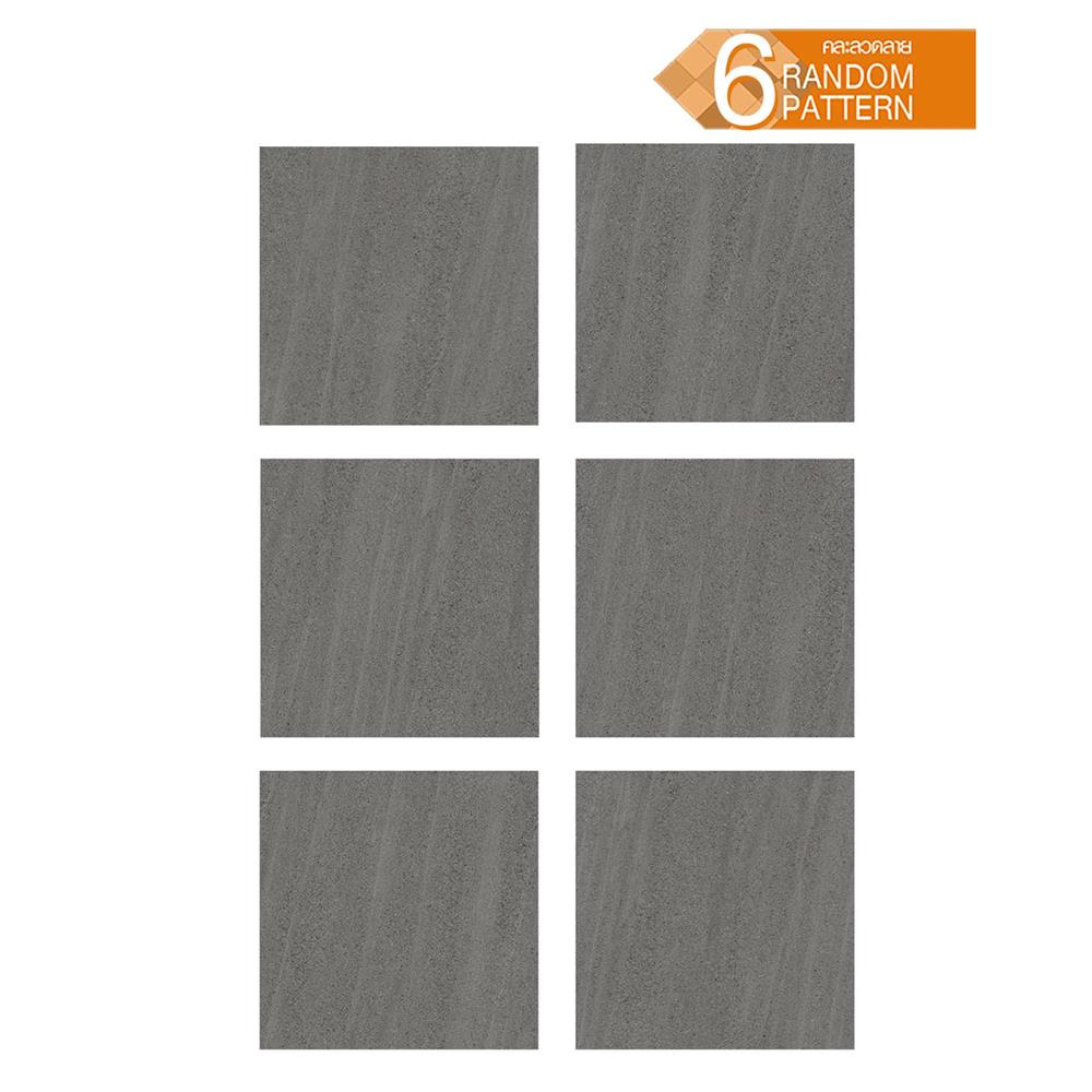 กระเบื้องพื้นพอร์ซเลน 60x60 ซม. COTTO ดาเลีย เทา PM 1.44 ตร.ม.
