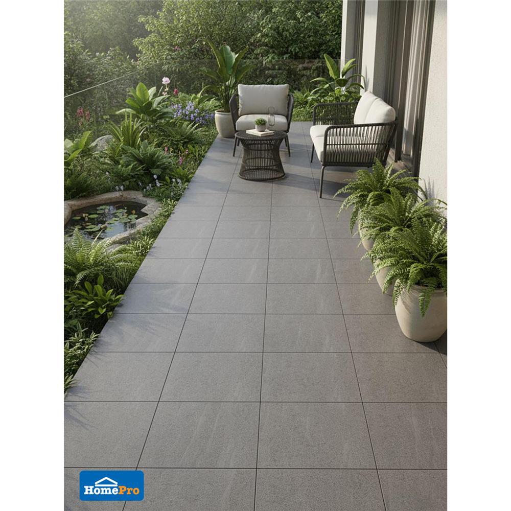 กระเบื้องพื้นพอร์ซเลน 60x60 ซม. COTTO ดาเลีย เทา PM 1.44 ตร.ม.