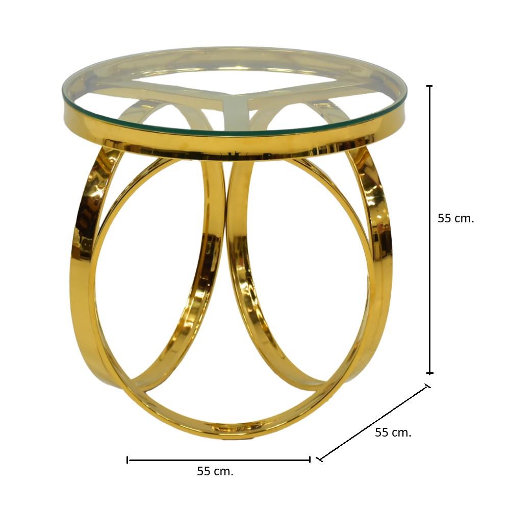 โต๊ะข้าง SB FURNITURE HARLAND 19235526 55 ซม. สีทอง