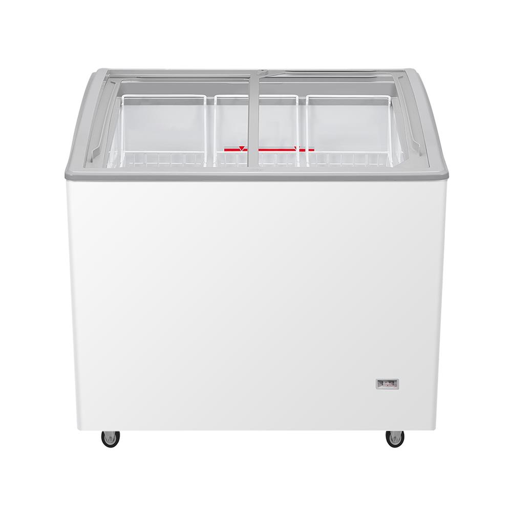 ตู้แช่ไอศครีมกระจกโค้ง HAIER SD-217P 5.4 คิว สีขาว
