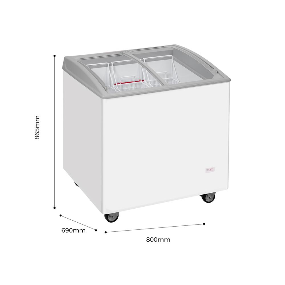 ตู้แช่ไอศครีมกระจกโค้ง HAIER SD-217P 5.4 คิว สีขาว