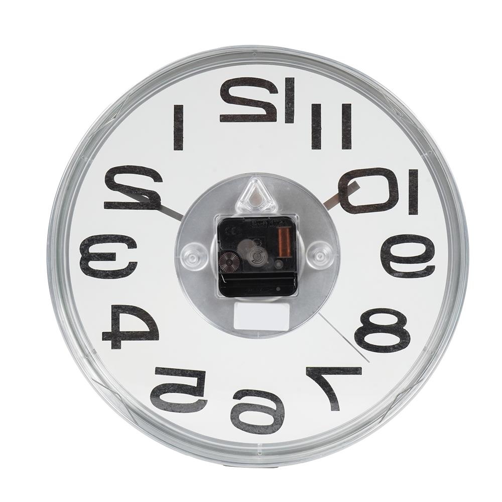 นาฬิกาแขวน SNAZZ EG7764C 12 นิ้ว สีเงิน