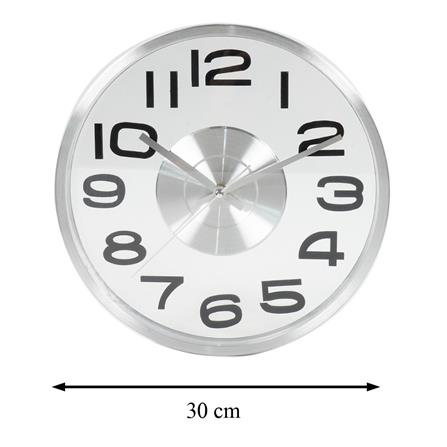 นาฬิกาแขวน SNAZZ EG7764C 12 นิ้ว สีเงิน_5