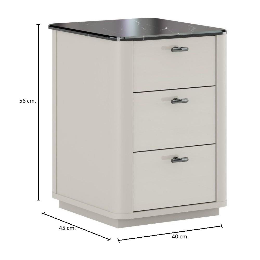 ตู้ข้างเตียง SB FURNITURE BLESS 19236034 40 ซม. สีเบจ