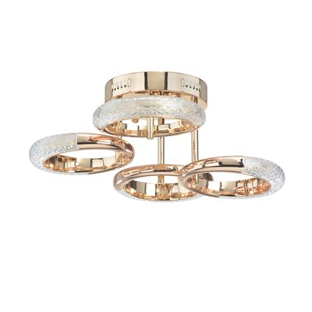 ไฟถาด LED CARINI H6213/30W 30 วัตต์ DAYLIGHT/COOL WHITE/WARM WHITE สีทอง/ใส 4 หัว_0