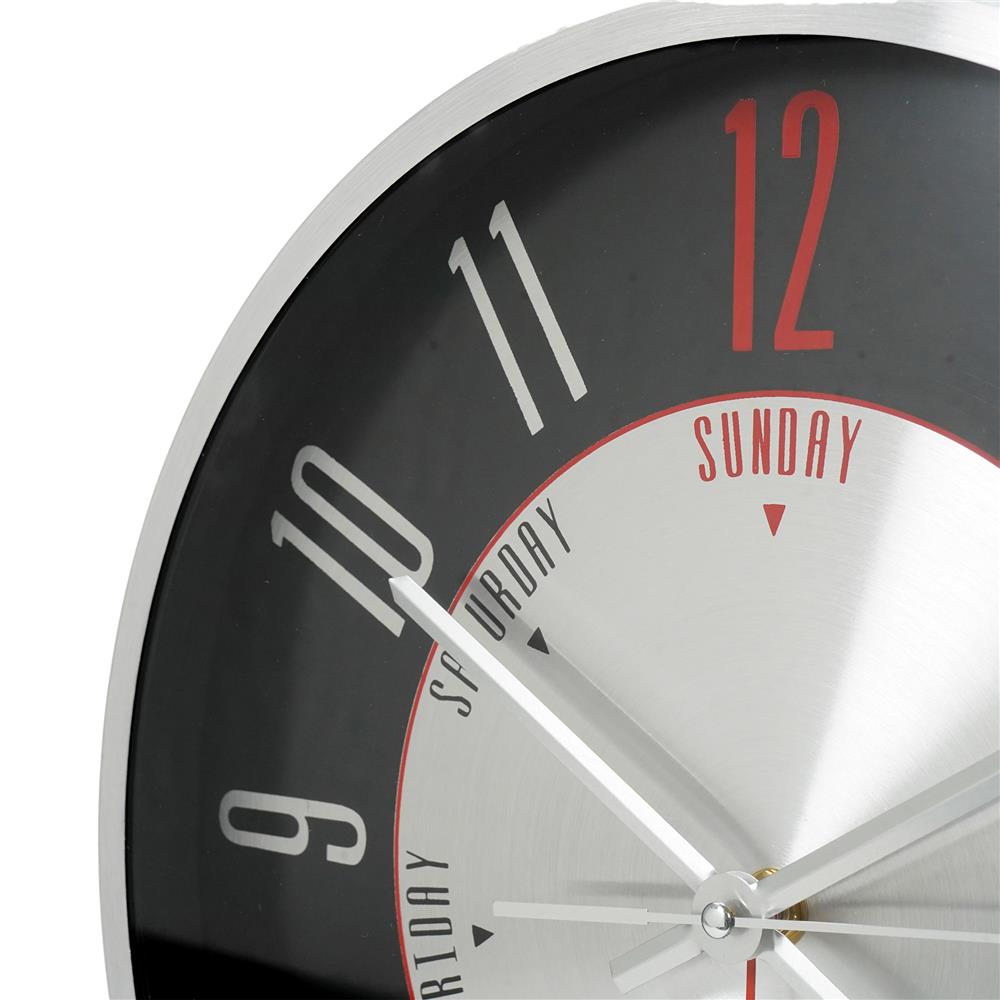 นาฬิกาแขวน SNAZZ EG7765KW 14 นิ้ว สีเงิน