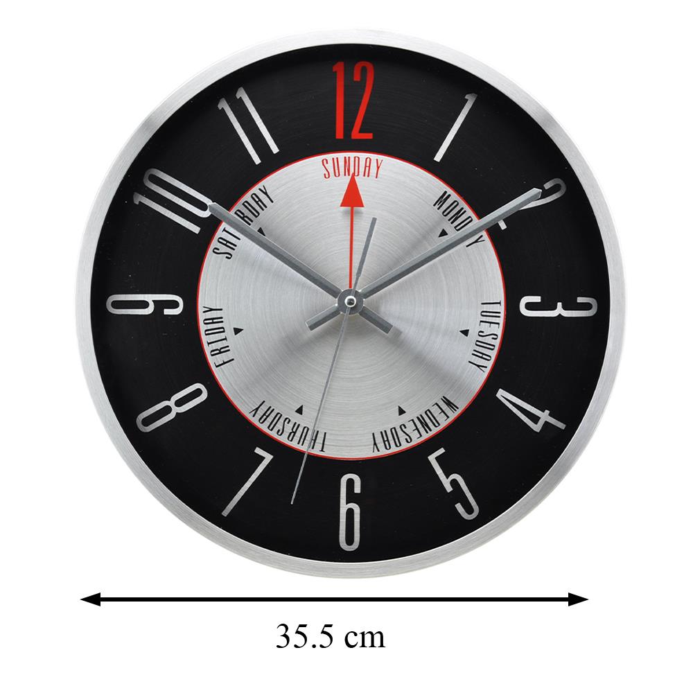 นาฬิกาแขวน SNAZZ EG7765KW 14 นิ้ว สีเงิน