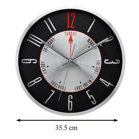 นาฬิกาแขวน SNAZZ EG7765KW 14 นิ้ว สีเงิน_4