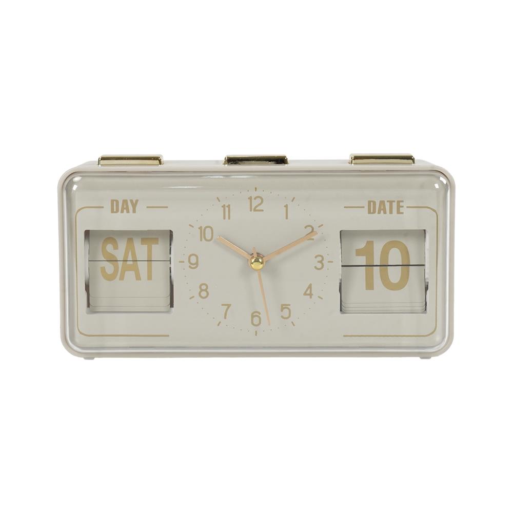 นาฬิกาตั้งโต๊ะ SNAZZ EG6265 6.8x3.5 นิ้ว สีเบจ