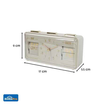 นาฬิกาตั้งโต๊ะ SNAZZ EG6265 6.8x3.5 นิ้ว สีเบจ_6