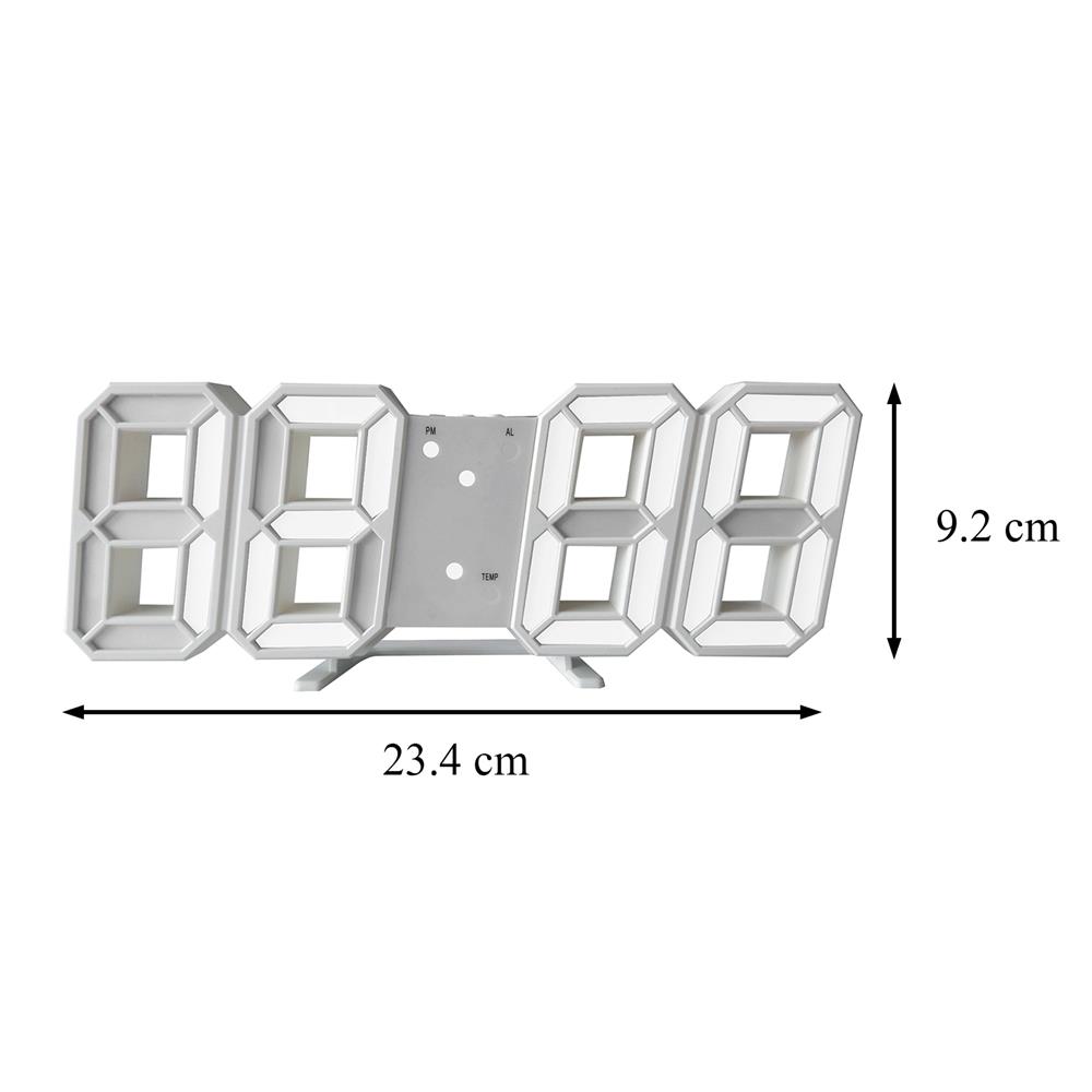 นาฬิกาดิจิทัล LED SNAZZ EE1008 9.4x3.6 นิ้ว สีขาว