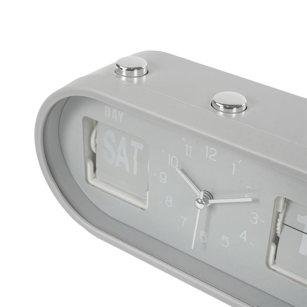 นาฬิกาตั้งโต๊ะ SNAZZ EG6266 8x3.7 นิ้ว สีเทา