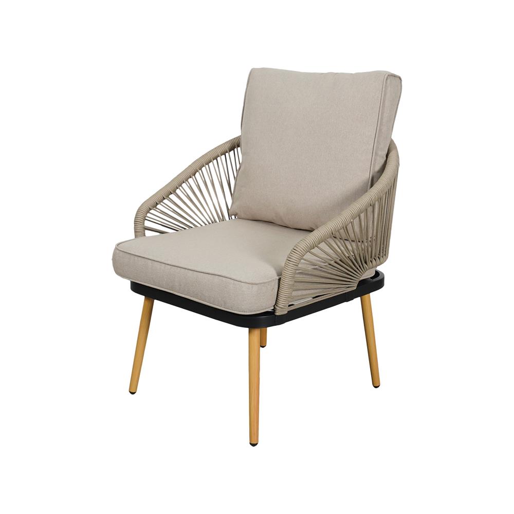 ชุดโซฟาสนาม 4 ที่นั่ง SPRING LINDA สีเทา/น้ำตาล