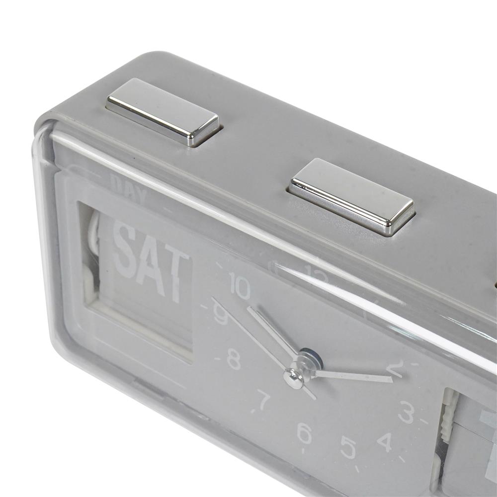 นาฬิกาตั้งโต๊ะ SNAZZ EG6265 6.8x3.5 นิ้ว สีเทา