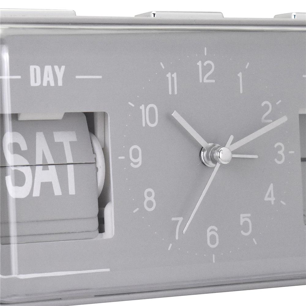 นาฬิกาตั้งโต๊ะ SNAZZ EG6265 6.8x3.5 นิ้ว สีเทา