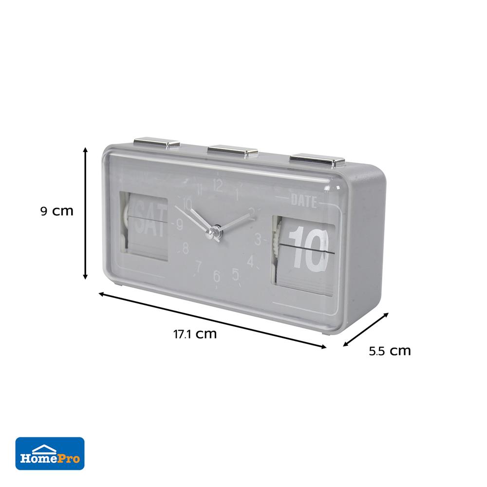 นาฬิกาตั้งโต๊ะ SNAZZ EG6265 6.8x3.5 นิ้ว สีเทา