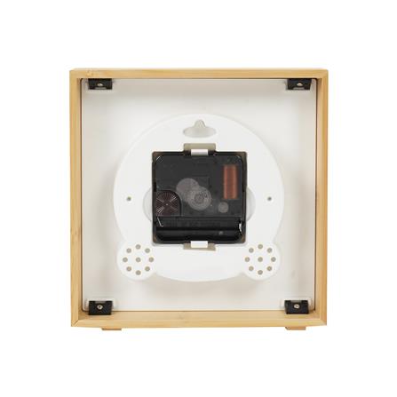 นาฬิกาตั้งโต๊ะไม้ไผ่ SNAZZ BG3003 6.4x6.4 นิ้ว สีขาว_2