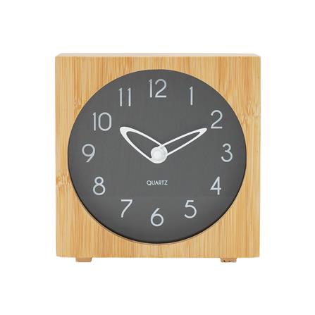 นาฬิกาตั้งโต๊ะไม้ไผ่ SNAZZ BG3003 6.4x6.4 นิ้ว สีดำ_0
