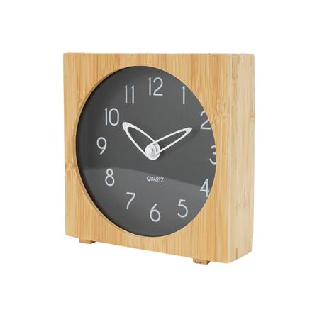 นาฬิกาตั้งโต๊ะไม้ไผ่ SNAZZ BG3003 6.4x6.4 นิ้ว สีดำ_1
