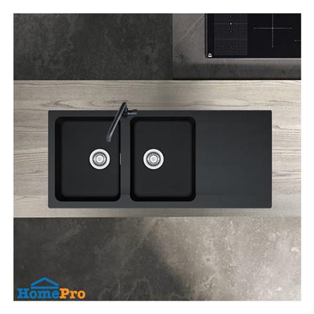 ซิงค์ฝัง 2 หลุม 1 ที่พัก FRANKE OID 621 BLACK สีดำ_4