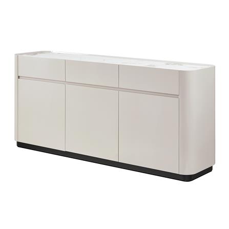 ตู้เตี้ย บานผสม BENETTA GLAMORI 180 ซม. สีเทา/ลายหินอ่อนขาว_0