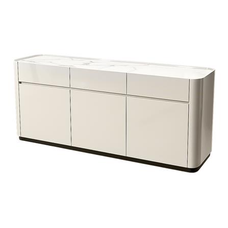 ตู้เตี้ย บานผสม BENETTA GLAMORI 180 ซม. สีเทา/ลายหินอ่อนขาว_0