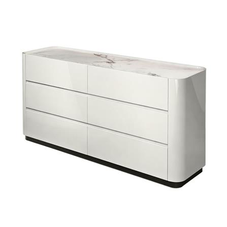 ตู้ลิ้นชัก 6 ลิ้นชัก BENETTA GLAMORI 150 ซม. สีเทา/ลายหินอ่อนขาว_1