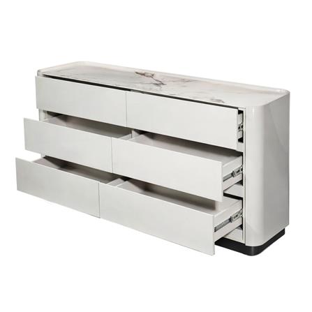 ตู้ลิ้นชัก 6 ลิ้นชัก BENETTA GLAMORI 150 ซม. สีเทา/ลายหินอ่อนขาว_3