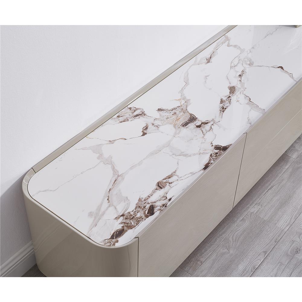 ตู้วางทีวี BENETTA GLAMORI 200 ซม. สีเทา/ลายหินอ่อนขาว