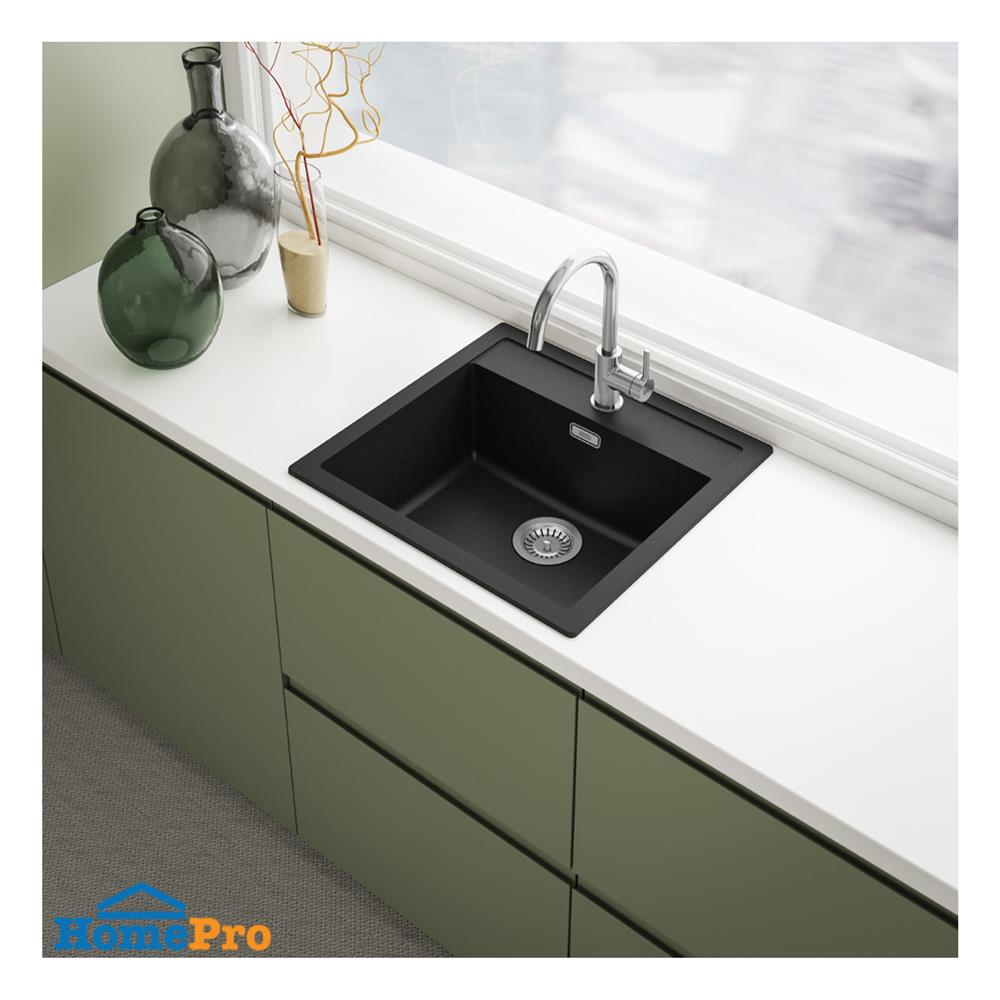 ซิงค์ฝัง 1 หลุม FRANKE SID 610-49 BLACK สีดำ