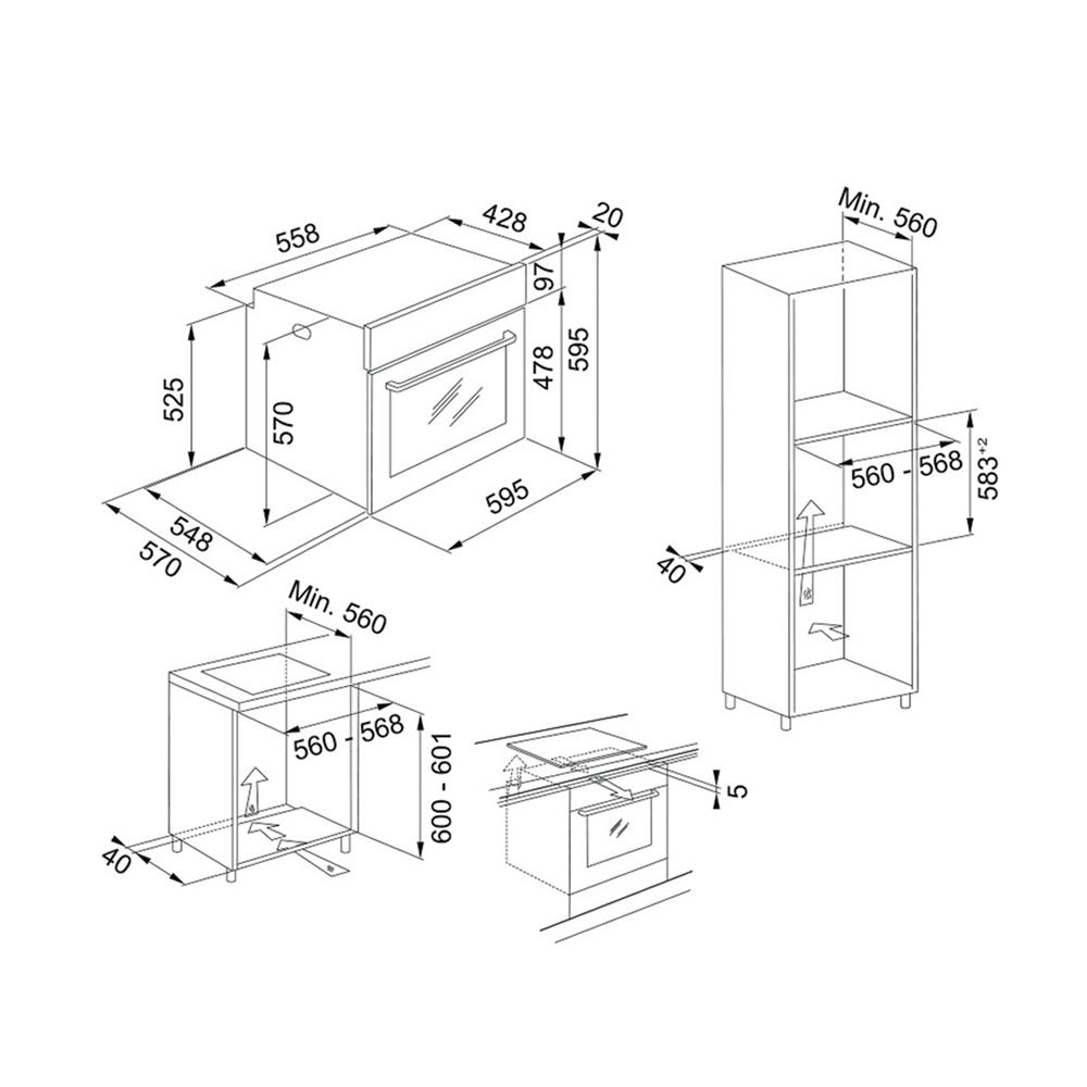 เตาอบฝังดิจิตอล FRANKE FSL86 H XS