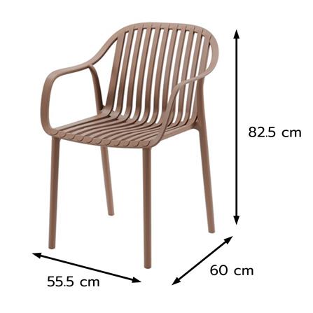 เก้าอี้พลาสติก SPRING WYNN สีน้ำตาล_2