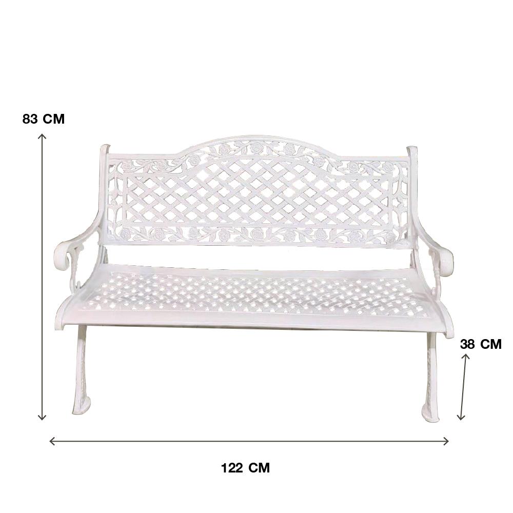 ม้านั่งสนาม AUNCHISAALLOY 1BA สีขาว