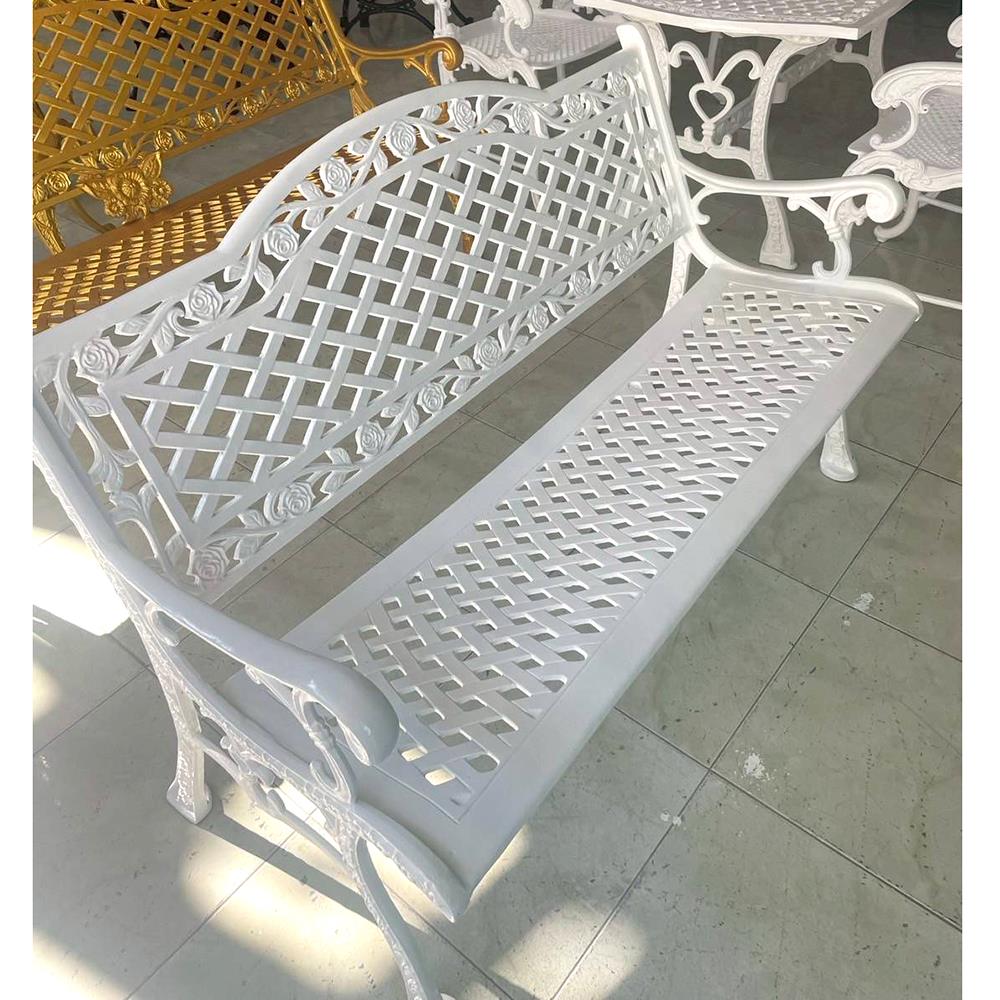 ม้านั่งสนาม AUNCHISAALLOY 1BA สีขาว