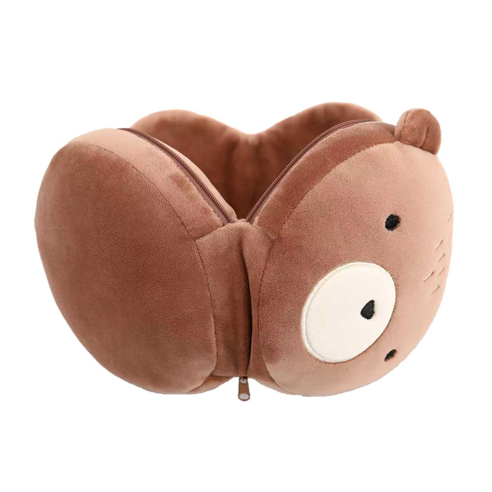 หมอนรองคอผ้าปิดตา SNAZZ LITTLE-B 6x6 นิ้ว สีน้ำตาล