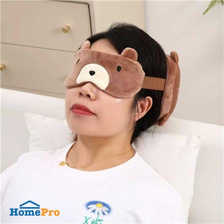 หมอนรองคอผ้าปิดตา SNAZZ LITTLE-B 6x6 นิ้ว สีน้ำตาล_3