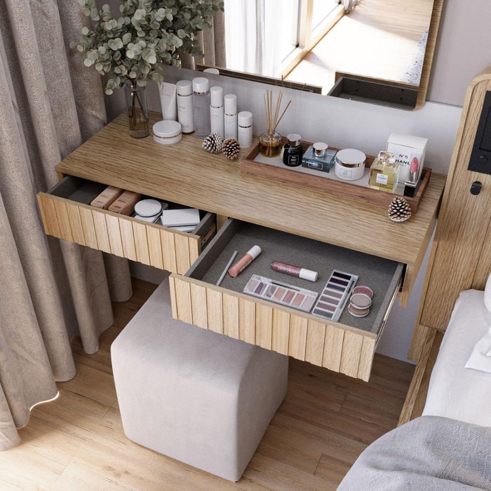 โต๊ะเครื่องแป้ง SB FURNITURE VALLEY 19243723 100 ซม. สีไม้อ่อน