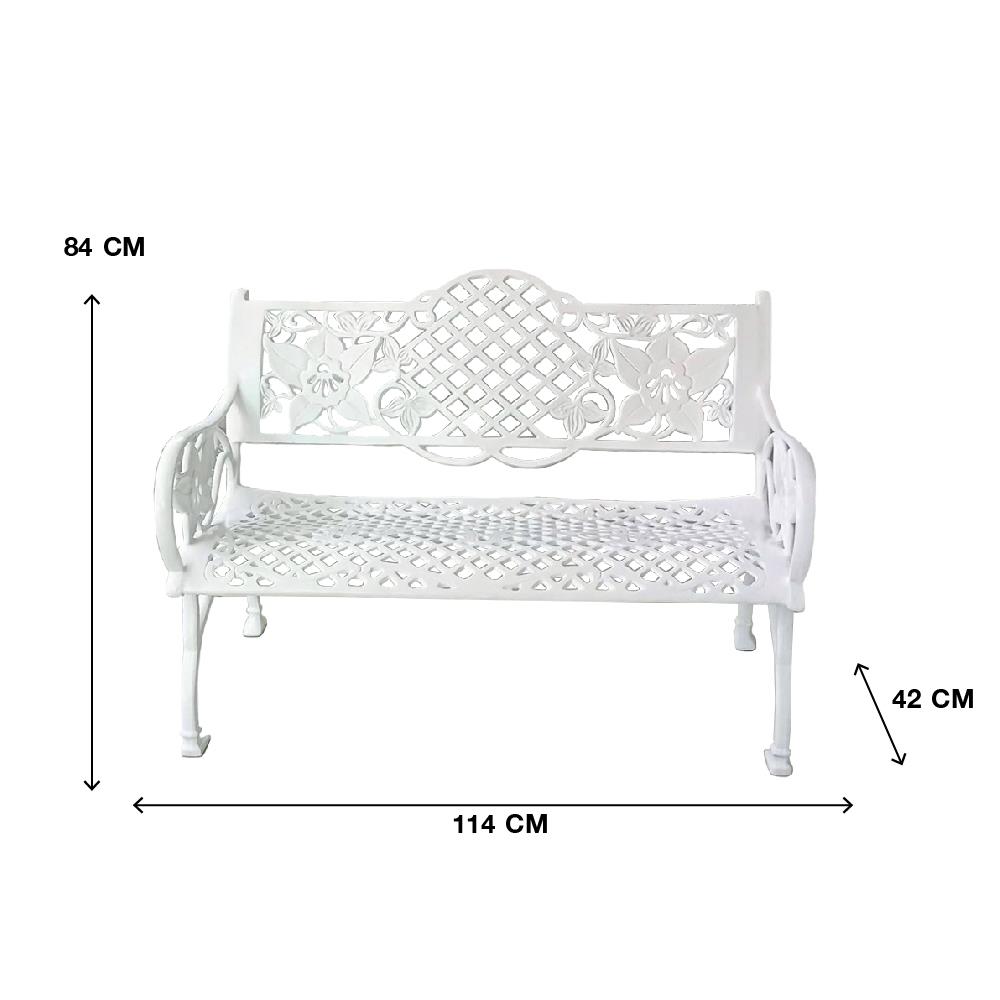 ม้านั่งสนาม AUNCHISAALLOY 1BE สีขาว