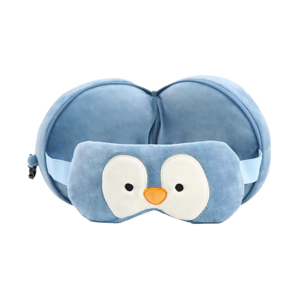 หมอนรองคอผ้าปิดตา SNAZZ LITTLE-P 6x6 นิ้ว สีฟ้า