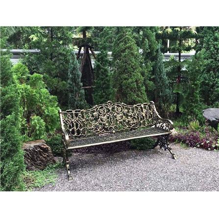 ม้านั่งสนาม AUNCHISAALLOY 1BD สีทองรมดำ_1