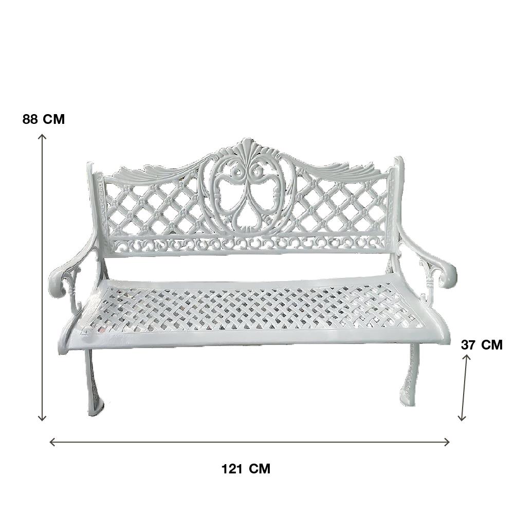 ม้านั่งสนาม AUNCHISAALLOY 1BB สีขาว