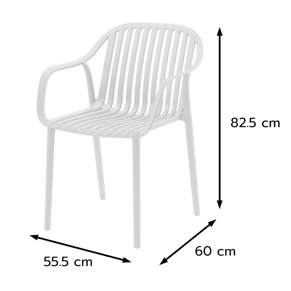 เก้าอี้พลาสติก SPRING WYNN สีขาว