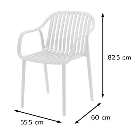 เก้าอี้พลาสติก SPRING WYNN สีขาว_2