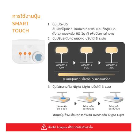 ไฟอ่านหนังสือ LED LAMPTAN DROPLET-WH 10 วัตต์ COOL WHITE สีขาว_11