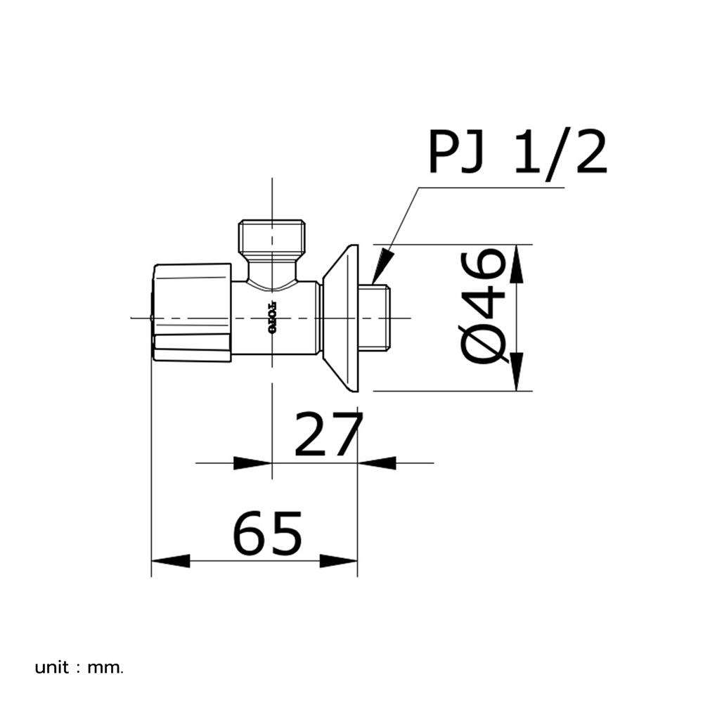 สต๊อปวาล์ว 1 ทาง TOTO TX277SV1-BN